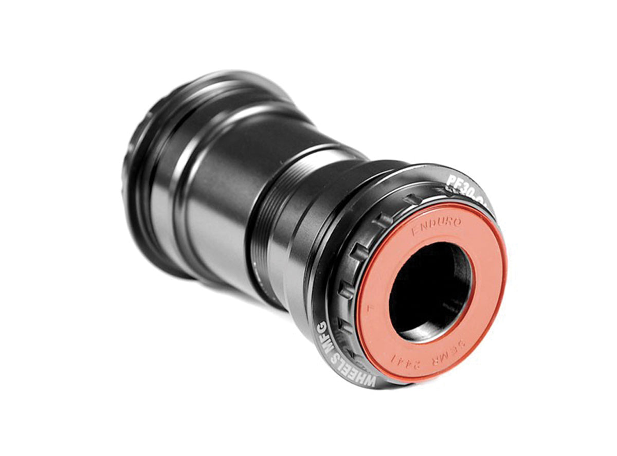 Wheels Manufacturing PF30 Outboard Angular Contact Bottom Bracket Black With ABEC 5 Bearings Shimano