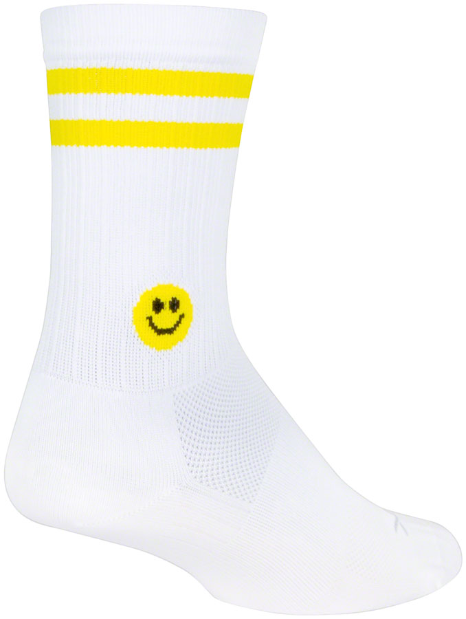 SockGuy SGX 6" Cuff Sock - Womens - Smiley Smiley Large/X-Large
