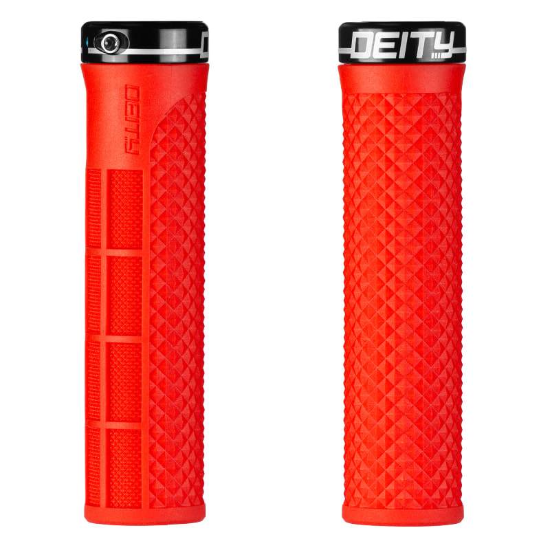 Deity Components LockJaw Grips - Red Red
