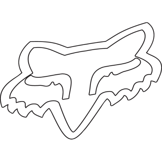 Fox Racing Foxhead TDC Sticker - 28" - Chrome Chrome One Size