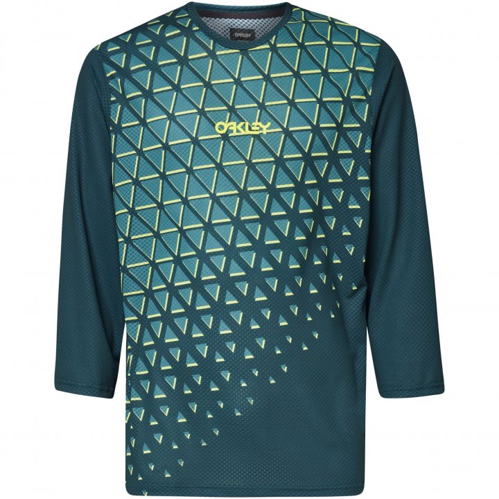 Oakley Factory Flow 3/4 Sleeve MTB Jersey - Hunter Green - 2022 Hunter Green X-Small