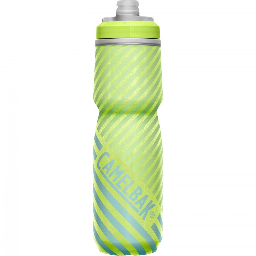 Camelbak Podium Chill Outdoor Water Bottle - 24oz - Lime-Blue Stripe