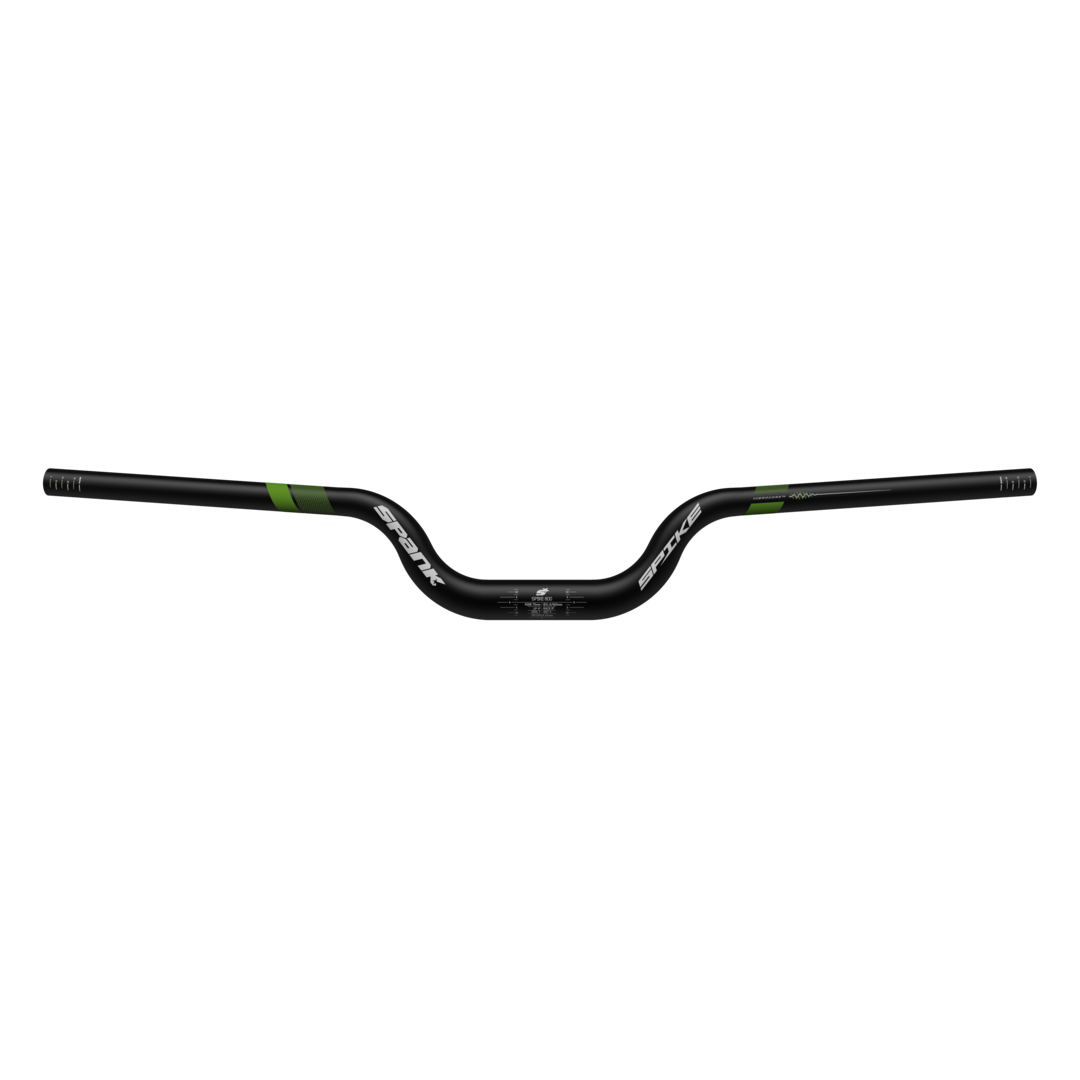 Spank Spike 800 Vibrocore SkyScraper Riser Handlebar - Black-Green Black - Green 31.8mm - 800mm 75mm