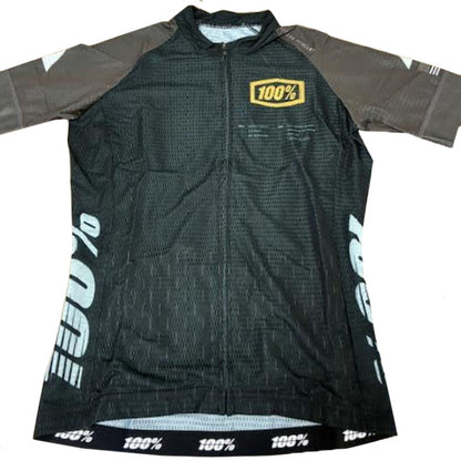 100% Exceeda Short Sleeve MTB Jersey - Womens - Black - Charcoal Brown