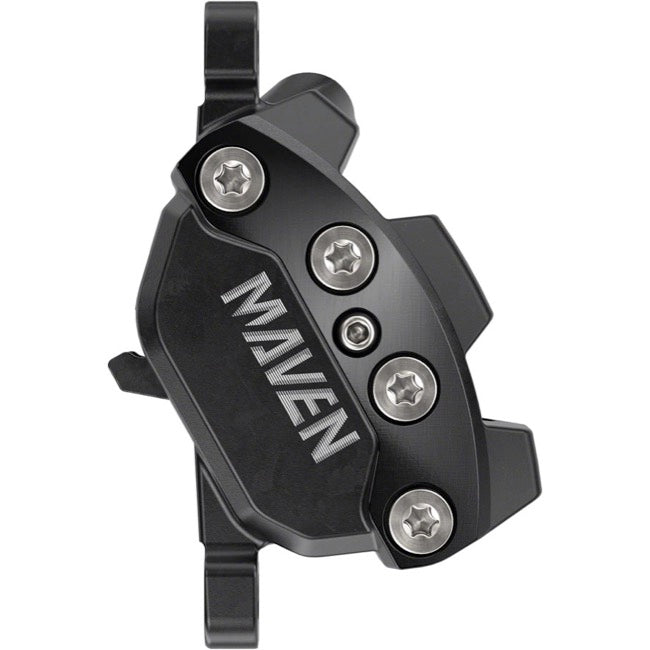 SRAM Maven Silver Stealth 4-Piston Disc Brake and Lever - Front - Black Ano