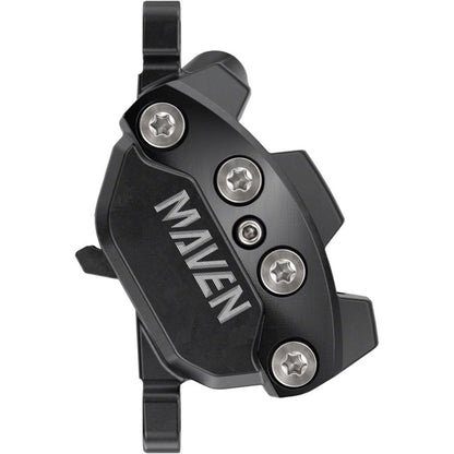 SRAM Maven Silver Stealth 4-Piston Disc Brake and Lever - Front - Black Ano