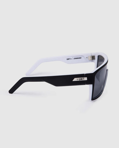 Unit Command Polarised Sunglasses - Matt Black-White