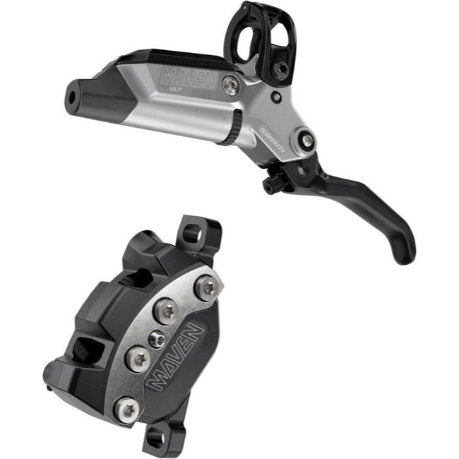 SRAM Maven Ultimate Stealth 4-Piston Disc Brake and Lever - Front - Black-Silver