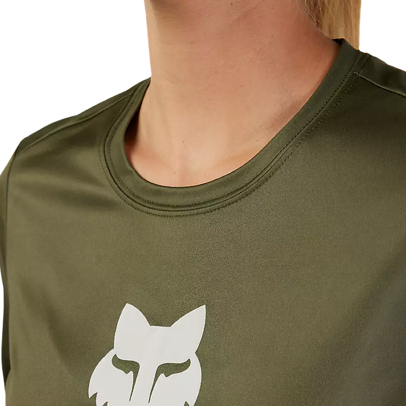 Fox Racing Ranger Short Sleeve MTB Jersey - Foxhead - Womens - Olive Green