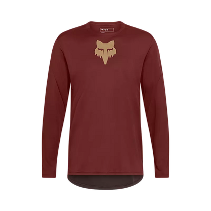 Fox Racing Ranger Long Sleeve MTB Jersey - Fox Head - Rust