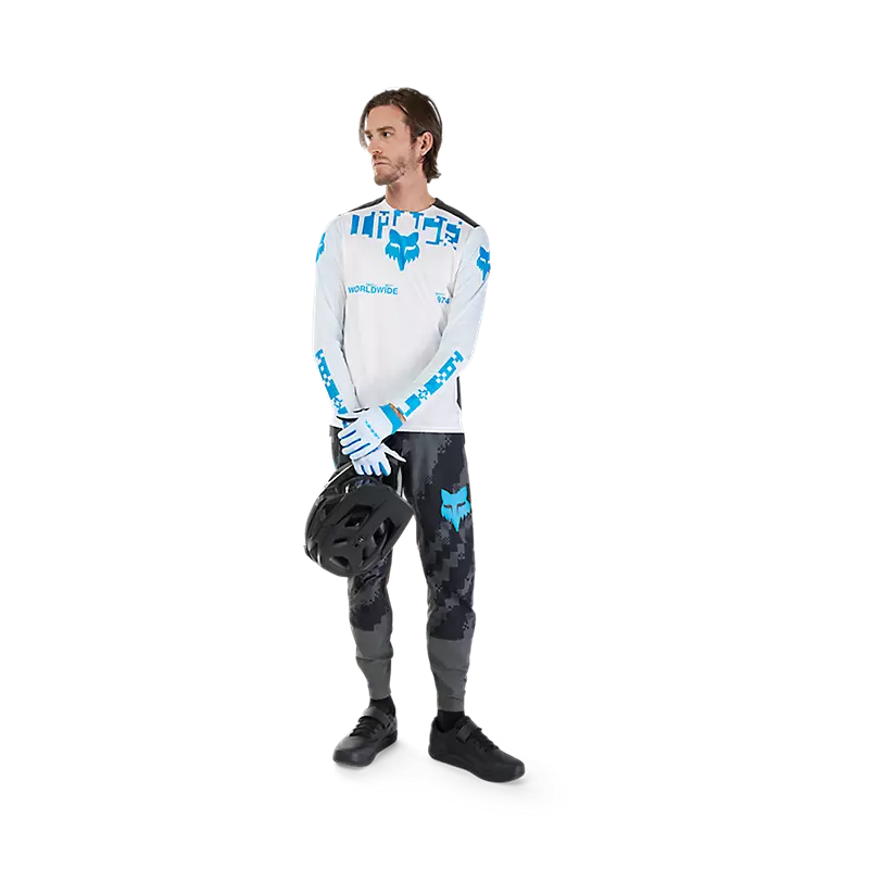 Fox Racing Ranger Long Sleeve MTB Jersey - Digi image - White