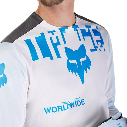 Fox Racing Ranger Long Sleeve MTB Jersey - Digi image - White