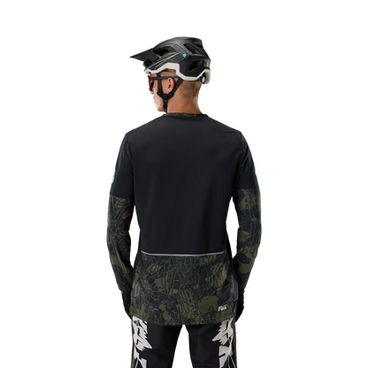 Fox Racing Defend Thermal Long Sleeve MTB Jersey - Lunar - Black