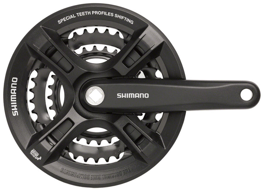 Shimano Altus 7-8 Spd Square Taper Crankset - Black