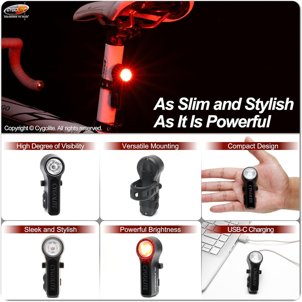 Cygo Lite Slingshot Endurance 160 USB Taillight