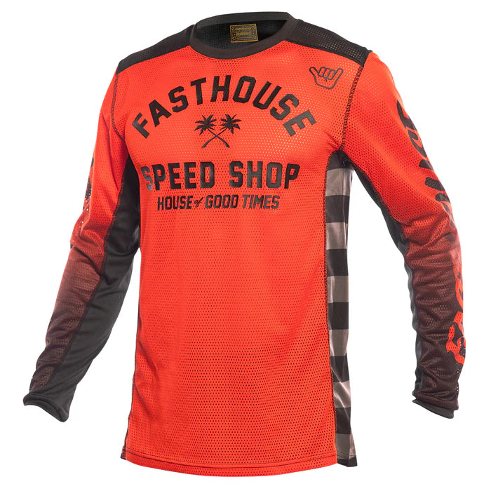 Fasthouse Grindhouse Air Cooled Asher Jersey - Youth - Infrared-Black