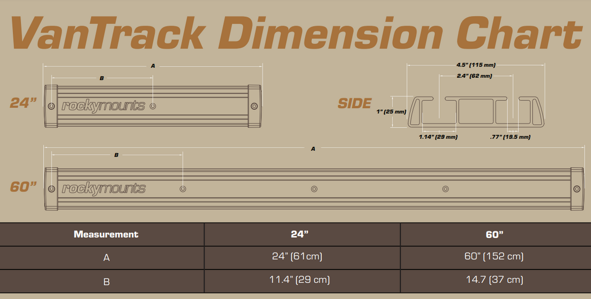 Rocky Mounts VanTrack Truck Bed Rack - 60"