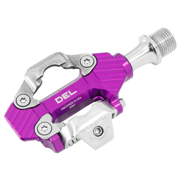 Wolf Tooth Components DEL Gravel Clipless MTB Pedal - Ultraviolet Purple