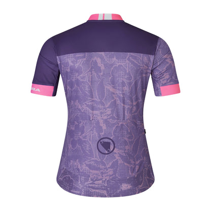 Endura FS260 Floral Block Short Sleeve Road Jersey - Womens - Bramble