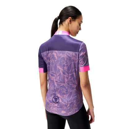Endura FS260 Floral Block Short Sleeve Road Jersey - Womens - Bramble