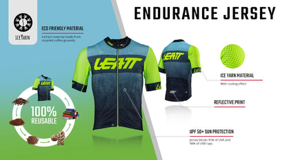 Leatt Endurance 5.0 Short Sleeve MTB Jersey - Spinach - 2024
