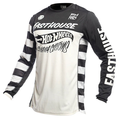 Fasthouse Grindhouse Hot Wheels Jersey - Youth - White-Black