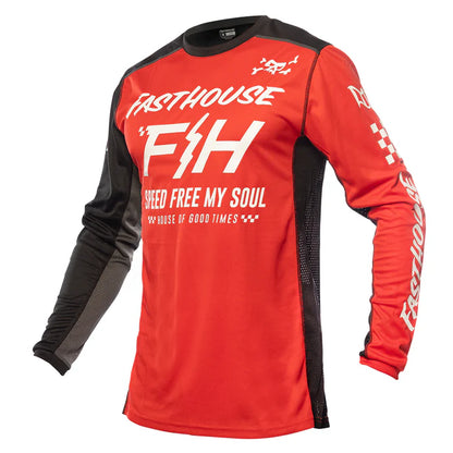 Fasthouse Grindhouse Slammer Jersey - Red-Black