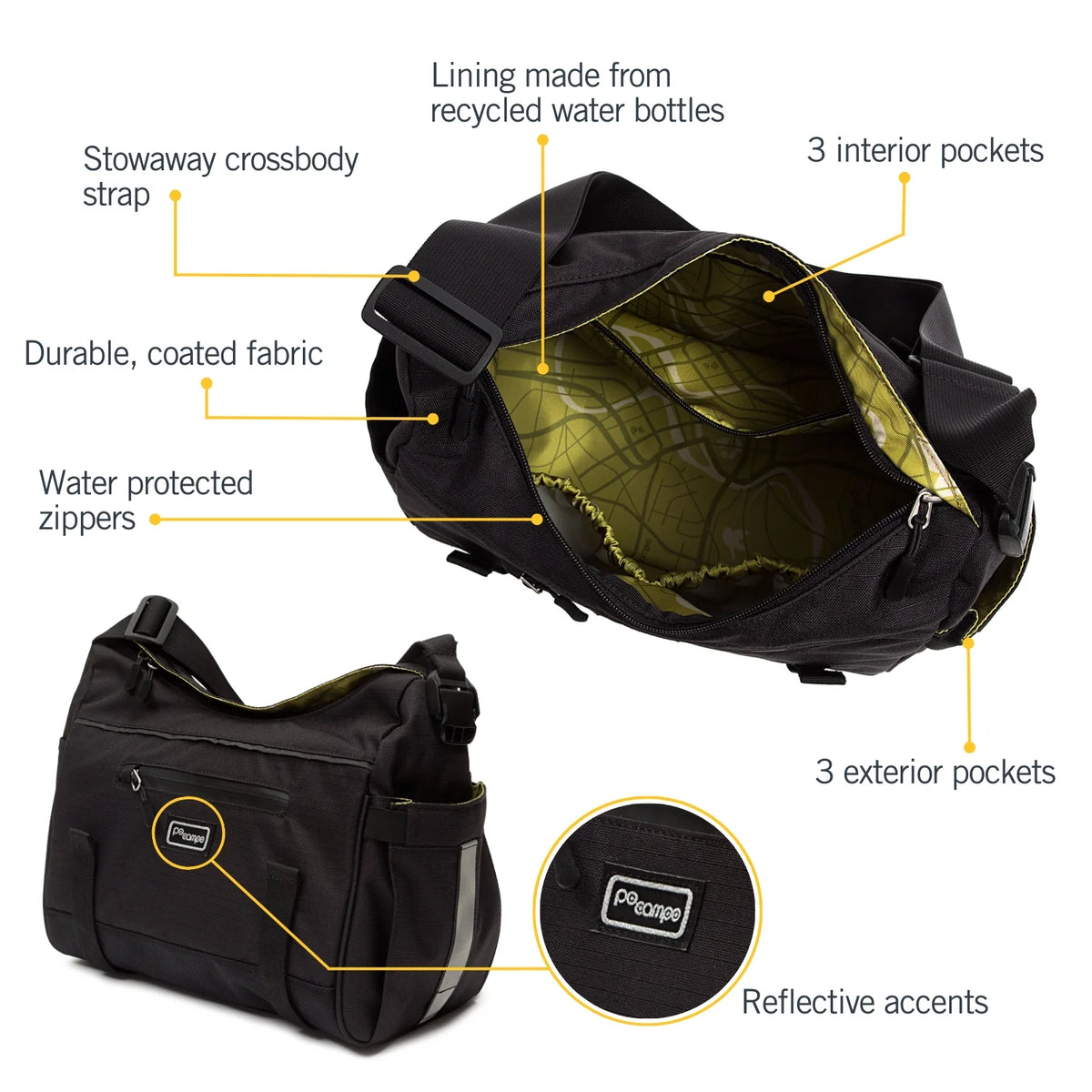 Po Campo Katy Trunk Bag - Black Ripstop