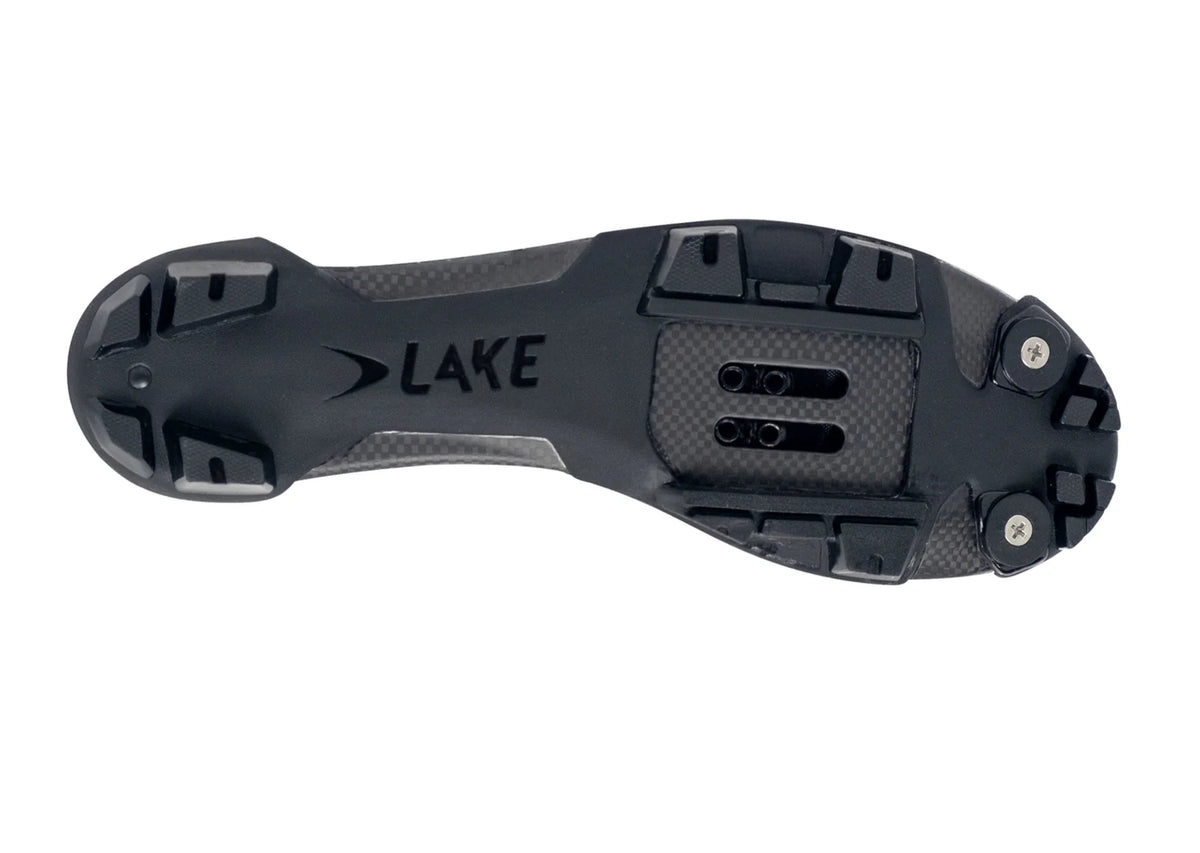 Lake MX333 MTB Shoe - Wide - Black-Silver