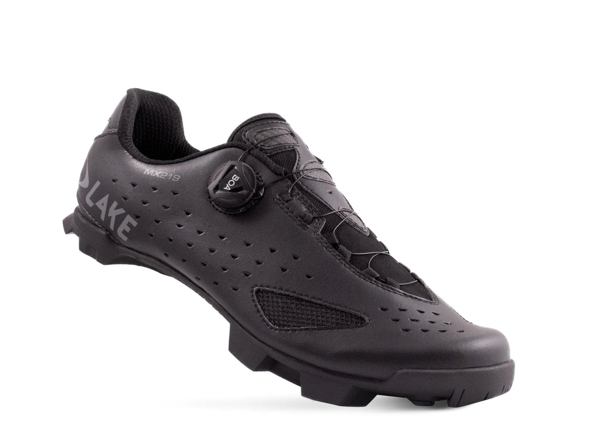 Lake MX219 MTB Shoe - Wide - Black-Gray