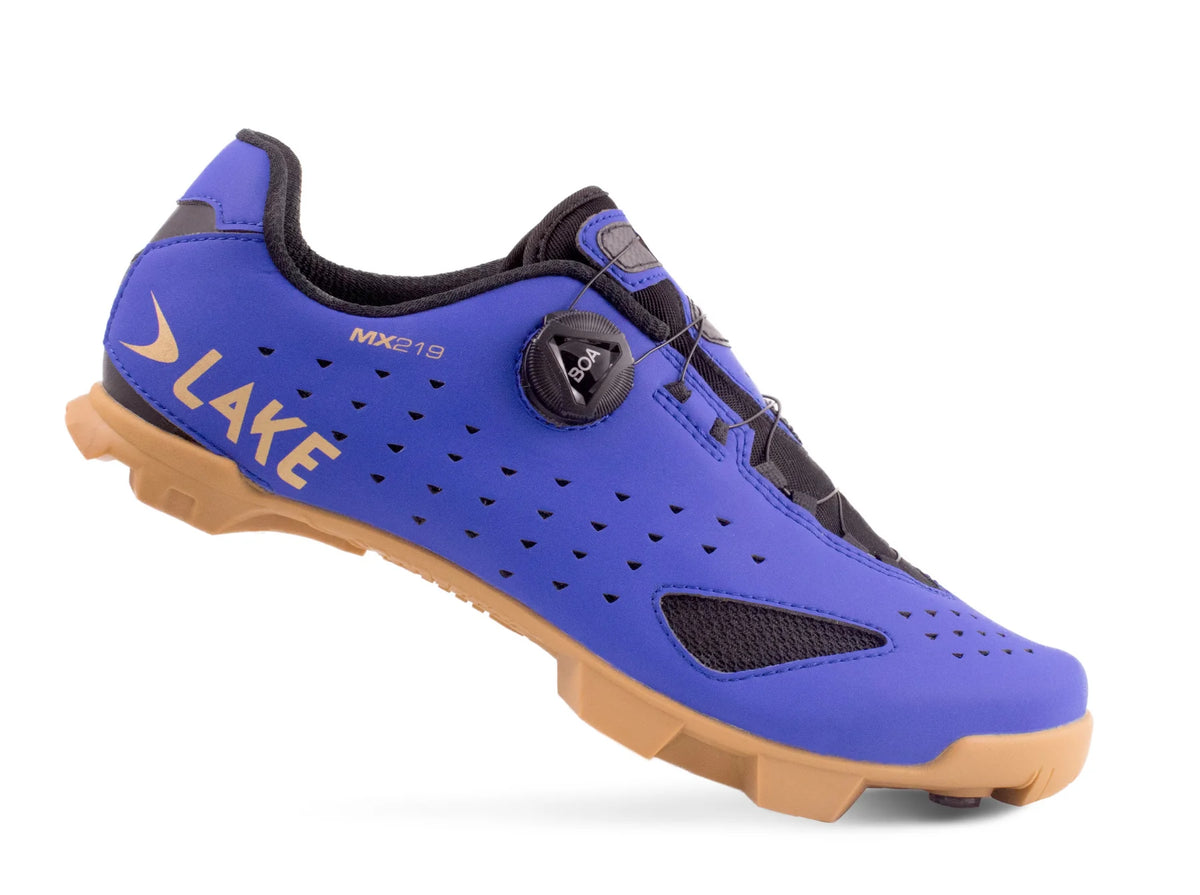Lake MX219 MTB Shoe - Strong Blue-Gold