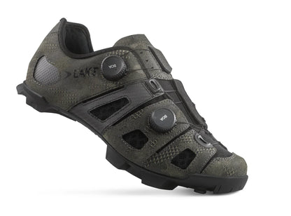 Lake MX242 MTB Shoe - Wide - Bio Camo-Black