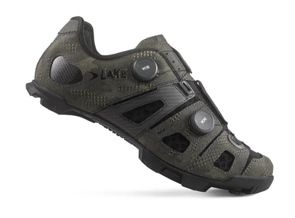 Lake MX242 MTB Shoe - Wide - Bio Camo-Black