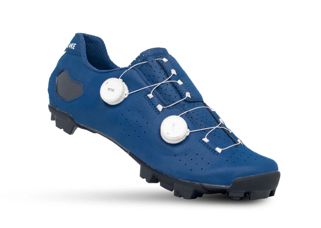 Lake MX333 MTB Shoe - Narrow - Blue-White Clarino