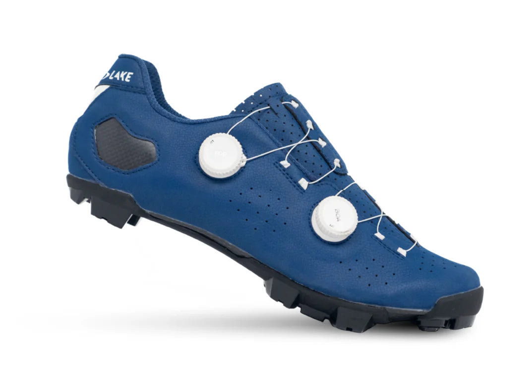Lake MX333 MTB Shoe - Narrow - Blue-White Clarino