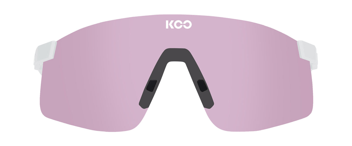 Koo Nova Sunglasses - White Matt-Photocromic Pink
