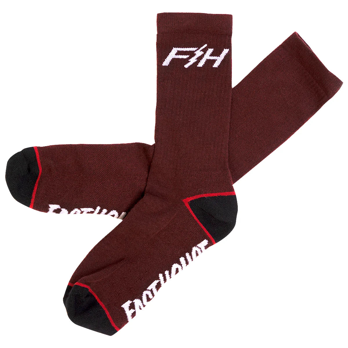 Fasthouse Outland Sock - Heather Maroon