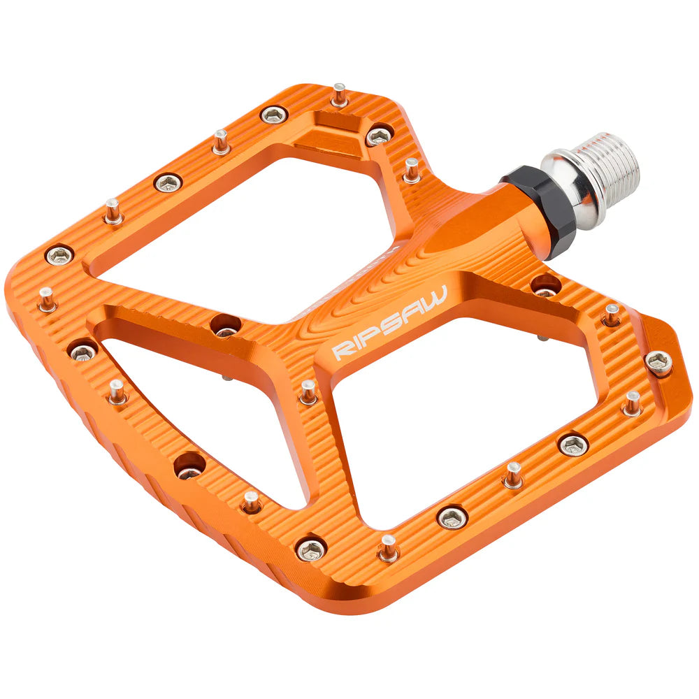 Wolf Tooth Components Ripsaw Aluminum Flat Pedals - Orange