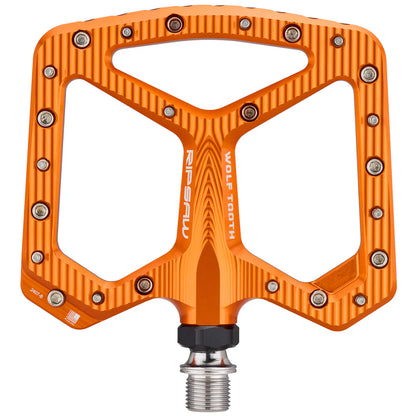 Wolf Tooth Components Ripsaw Aluminum Flat Pedals - Orange