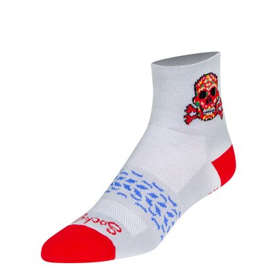SockGuy Classic 3" Cuff Sock - Red Skull