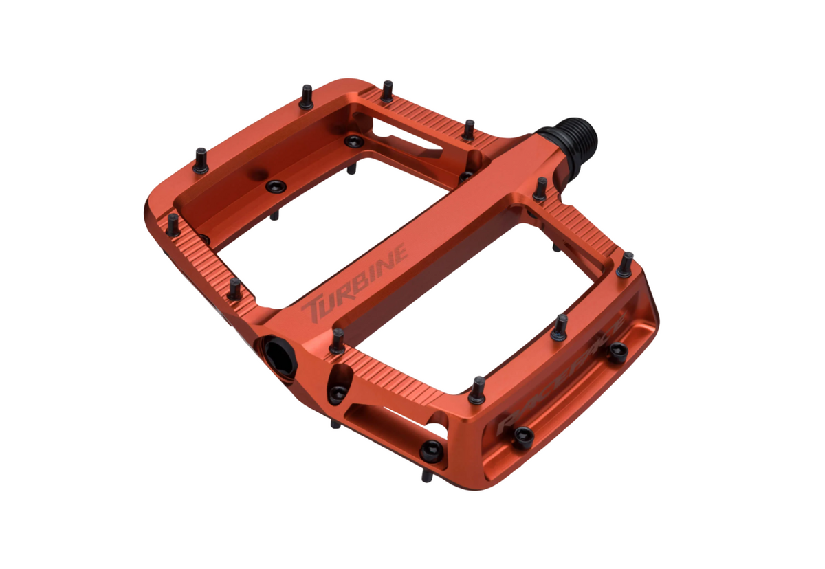 Race Face Turbine Flat Pedal - Fox Orange