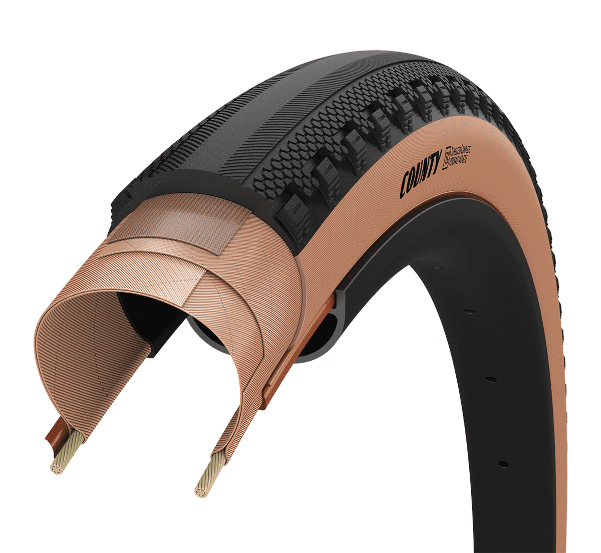 Goodyear County Ultimate 700c Folding Gravel Tire - Tan