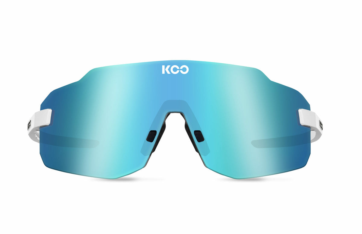 Koo Supernova Performance Sunglasses - White-Turquoise