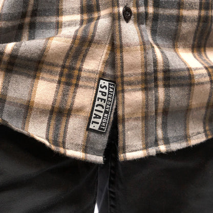 Fasthouse Saturday Night Special Flannel Shirt - Beige