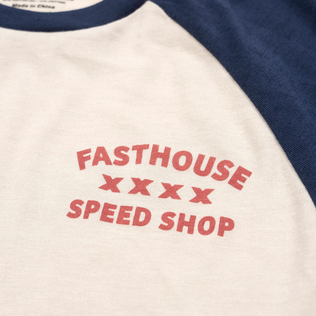 Fasthouse Swift Raglan Tech Tee - Mignight Navy-Cream