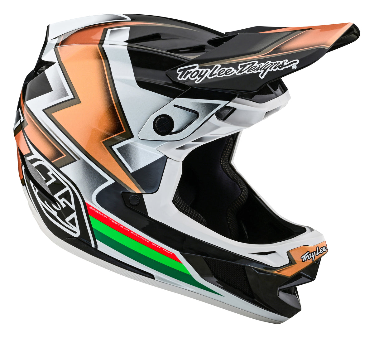 Troy Lee Designs D4 Carbon Full Face Helmet with MIPS - Ever - Black-Gold