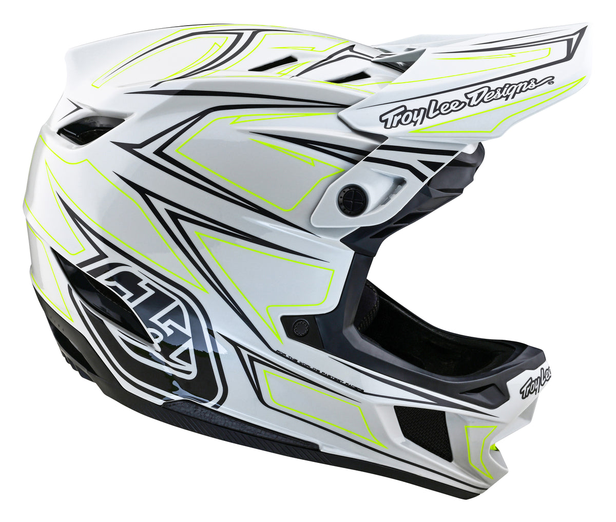 Troy Lee Designs D4 Composite Full Face Helmet with MIPS - Pinned - Light Gray