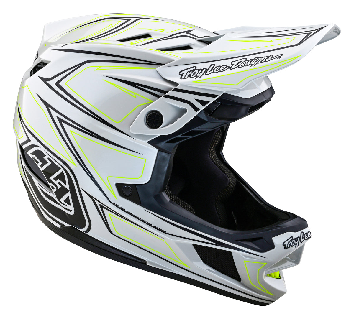 Troy Lee Designs D4 Composite Full Face Helmet with MIPS - Pinned - Light Gray
