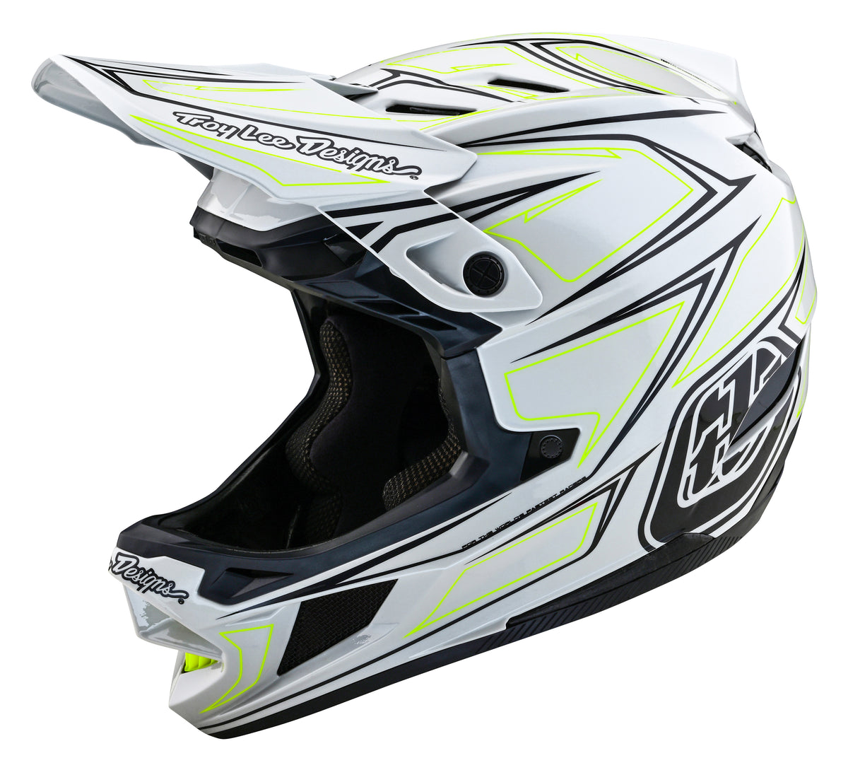 Troy Lee Designs D4 Composite Full Face Helmet with MIPS - Pinned - Light Gray