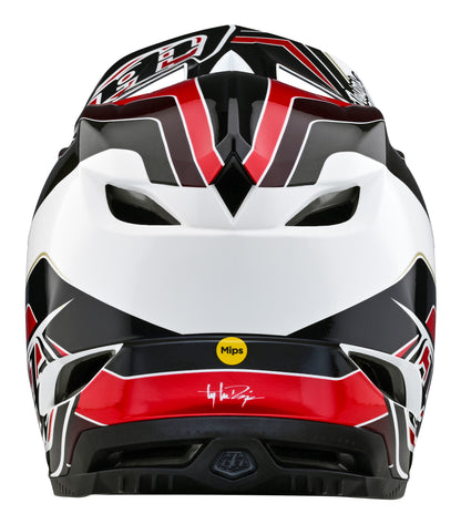 Troy Lee Designs D4 Polyacrylite Full Face Helmet with MIPS - Block - Charcoal-Red